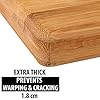 go store large non slip wooden bamboo cutting board with antibacterial surface with stainless steel handle, chopping board for kitchen, cutting board for kitchen (wood)